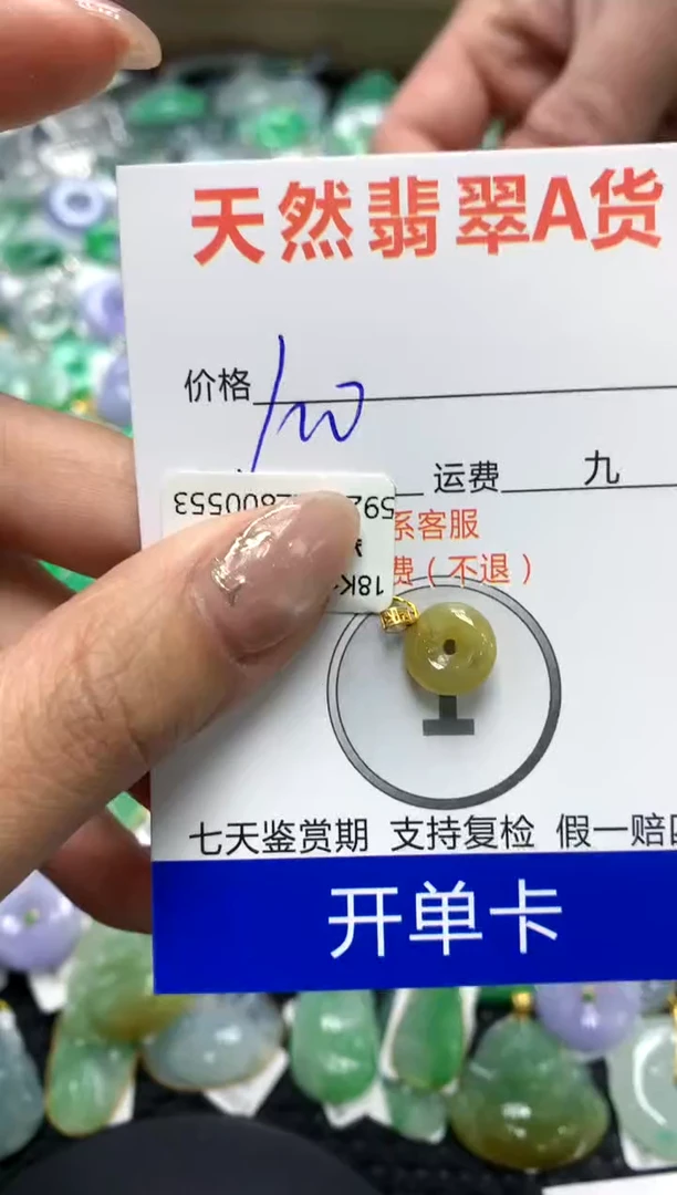 【闪购商品】翡翠颈饰18K金镶嵌1111111111