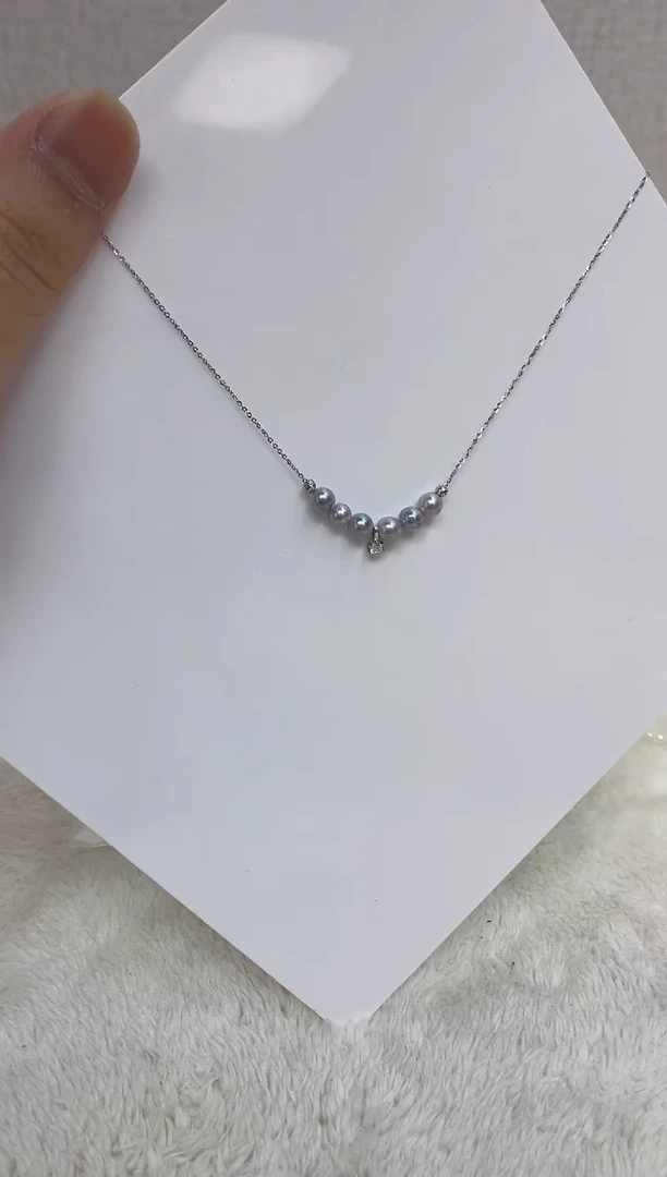 银S925镶嵌海水珍珠颈饰