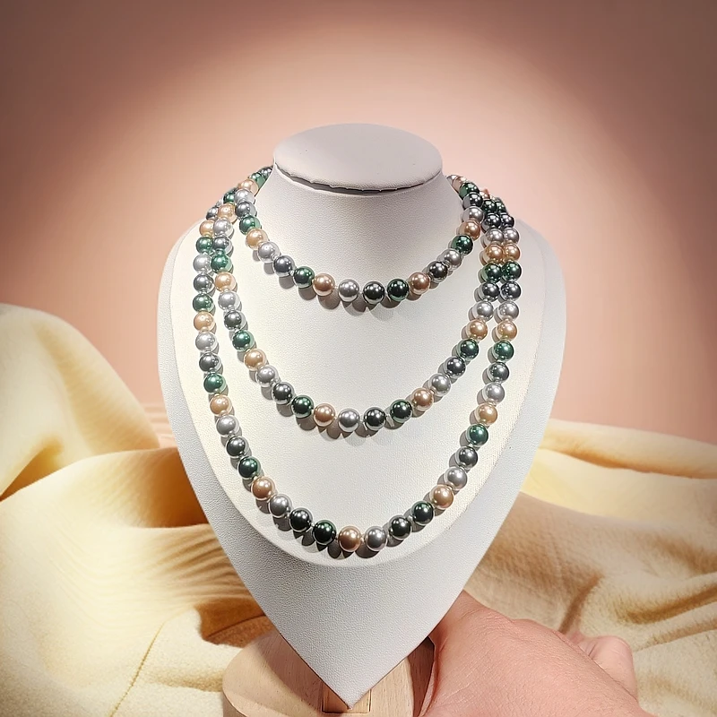 【精品】正圆强光时尚气质加长款毛衣链旗袍链