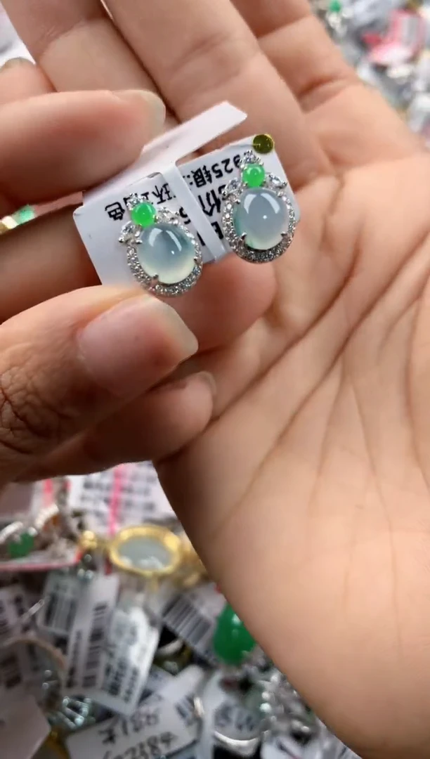 银S925镶嵌戒指翡翠111---10