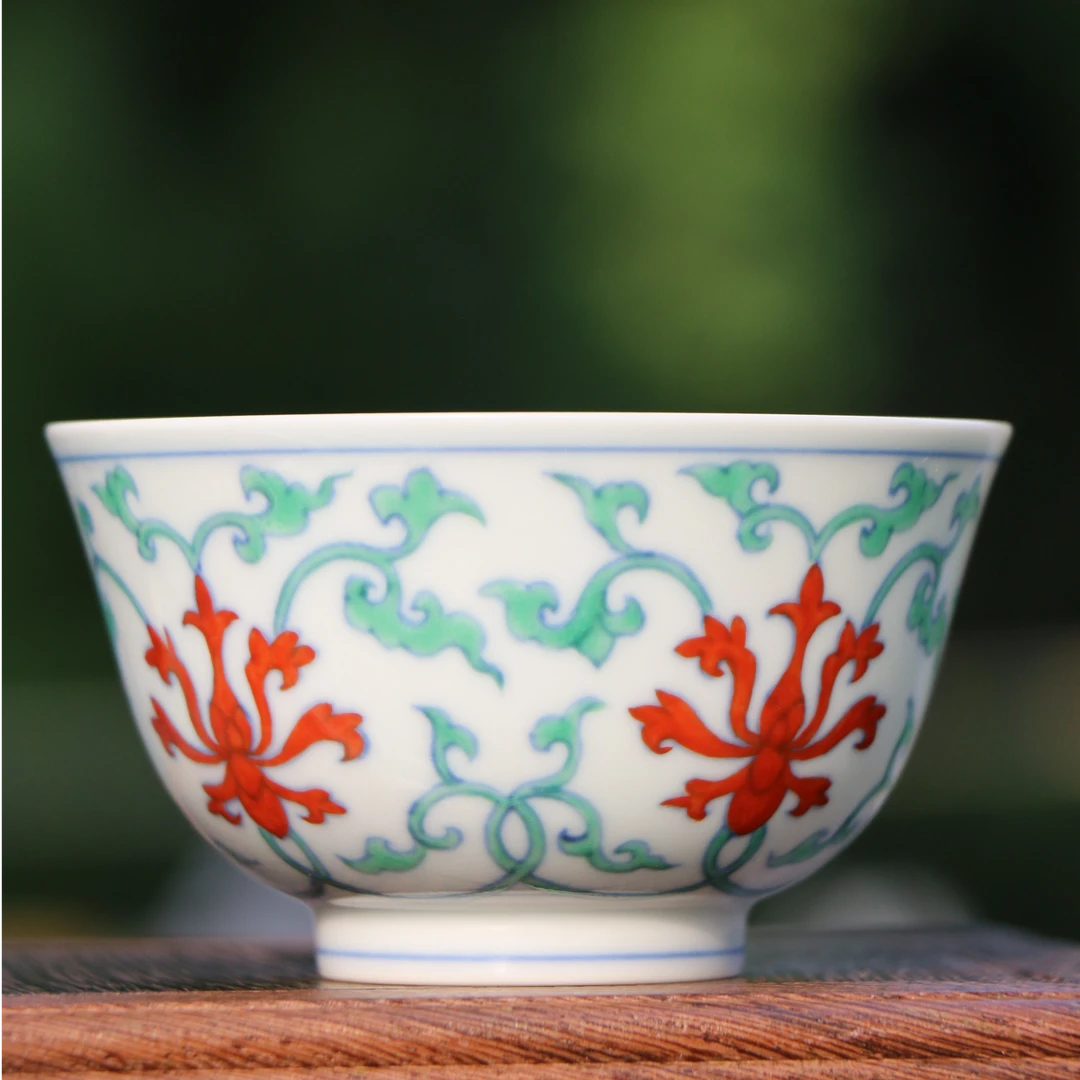 景德镇非遗斗彩宝象纹主人杯｜手工绝釉帝王同款｜收藏级性价比茶器