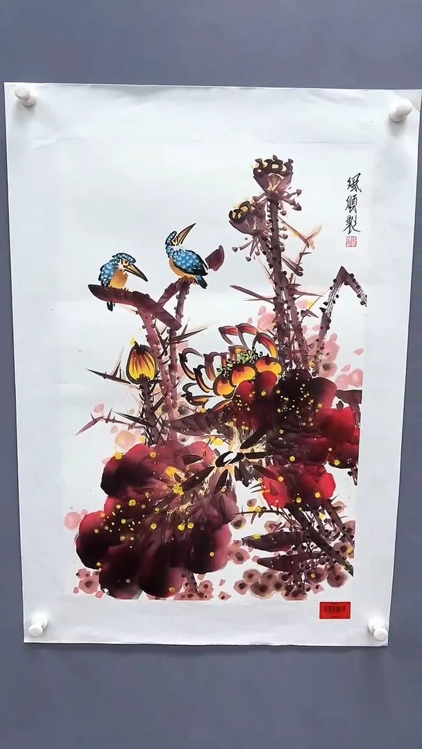 国画杨风顺绘画2.7pc花鸟