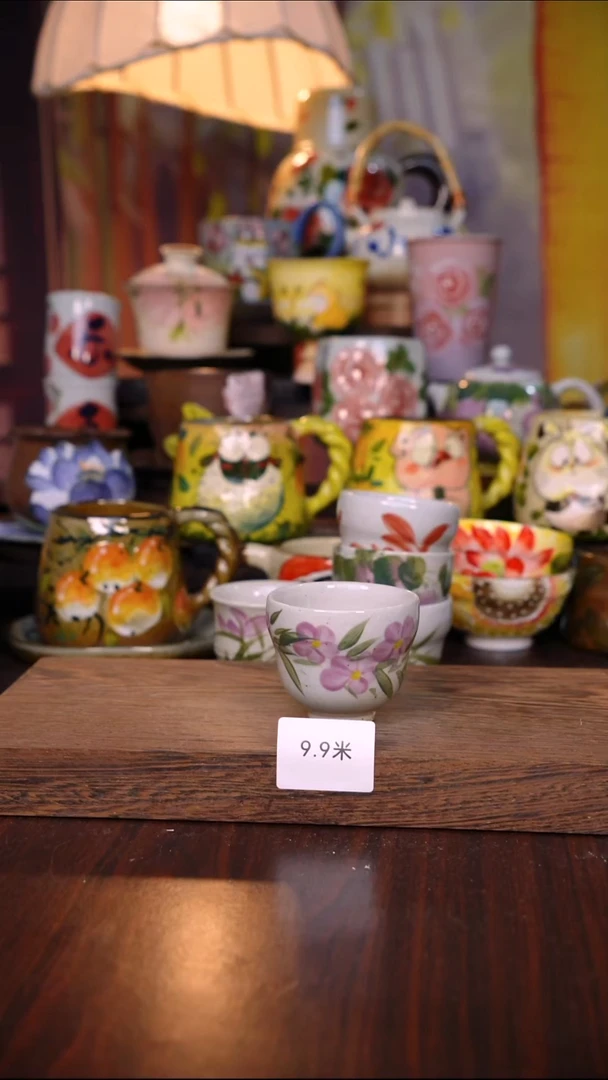 杯子陶泥垚手作 景德镇手工手绘陶瓷器物