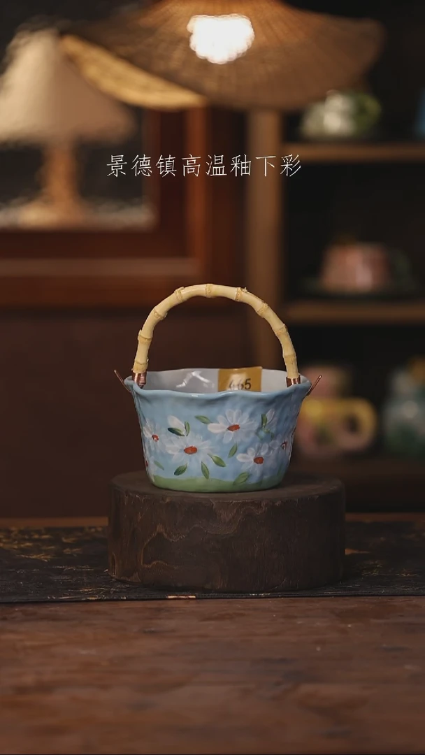 陶瓷景德镇高温釉下手绘陶瓷465