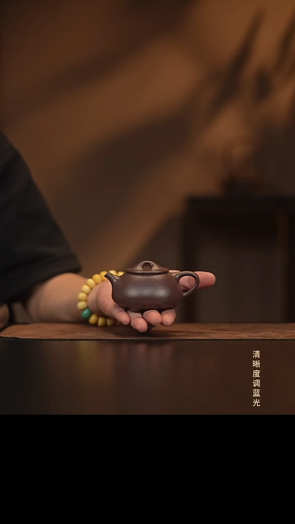 允禾斋  紫砂壶  天青  小景舟石瓢