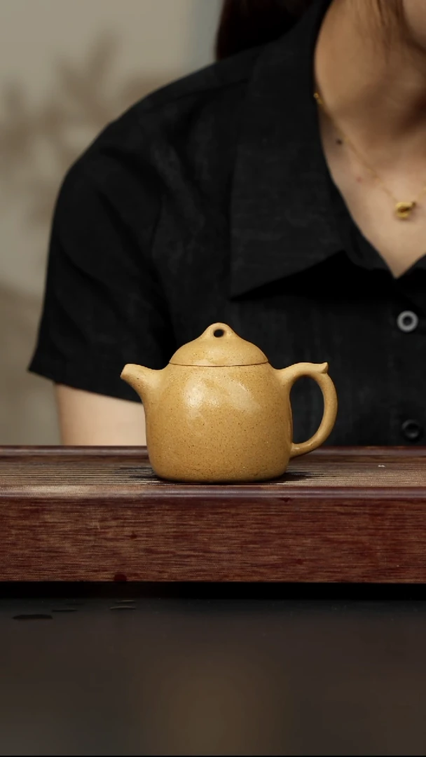 紫砂茶壶手磨黄金段 秦权