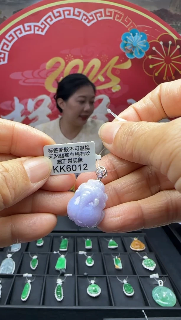 【闪购商品】翡翠颈饰18K金镶嵌KK6012貔貅 退货扣运营费100