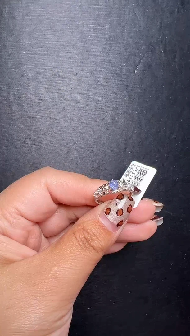 未镶嵌戒指水晶蓝线石戒指 JP55039