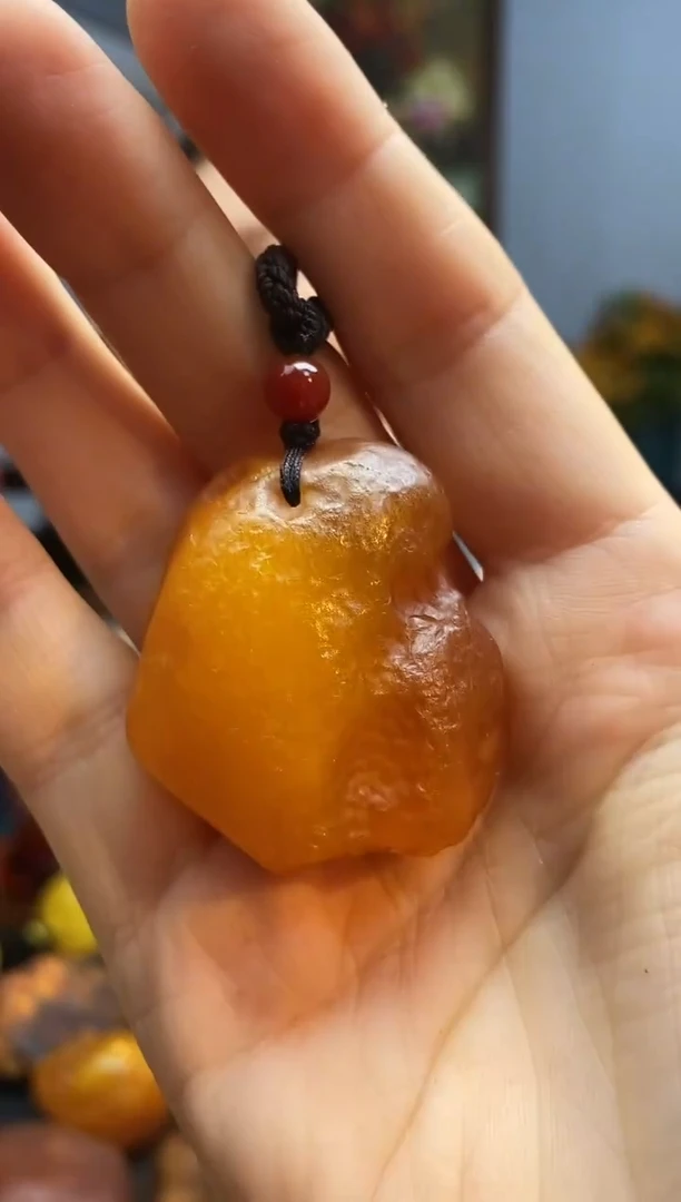 琥珀颈饰未镶嵌挂件