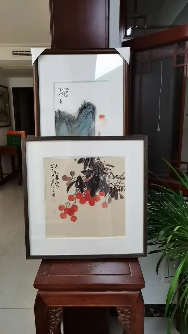 玉枝丹霞57*57cm带框