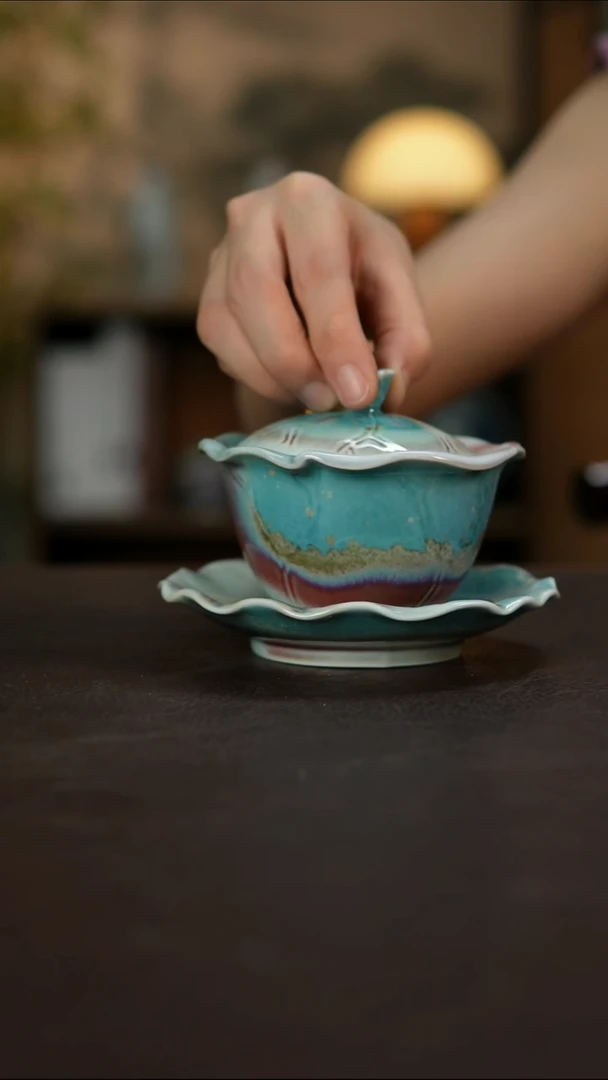 杯景德镇陶瓷杯碗柴烧多人