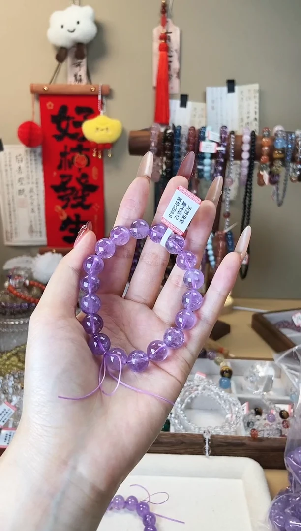 【闪购商品】水晶手链未镶嵌12m薰衣草
