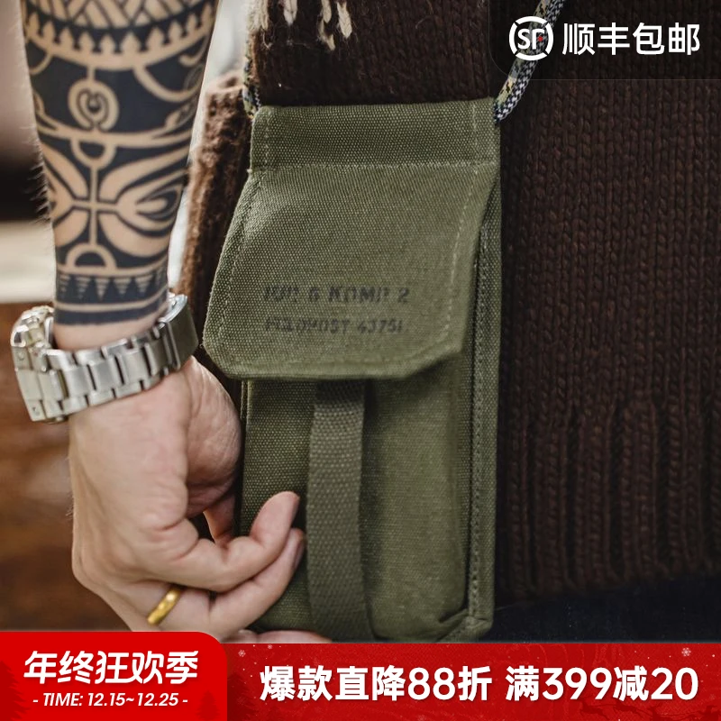 马登工装M-16军绿色小挎包野战小包休闲手机包单件斜挎包男便携