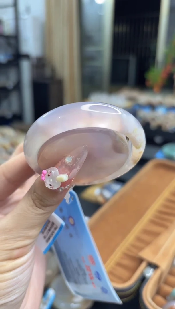 未镶嵌手镯石英质玉97(52圈赠送镯心)不退不换
