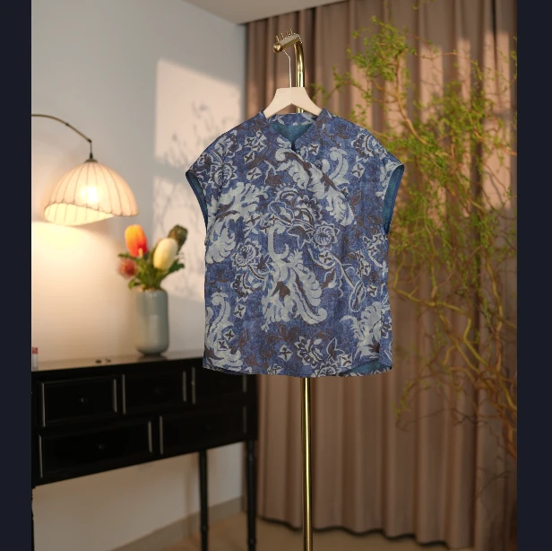 9121女士新款立领盘扣休闲国风新中式小衫