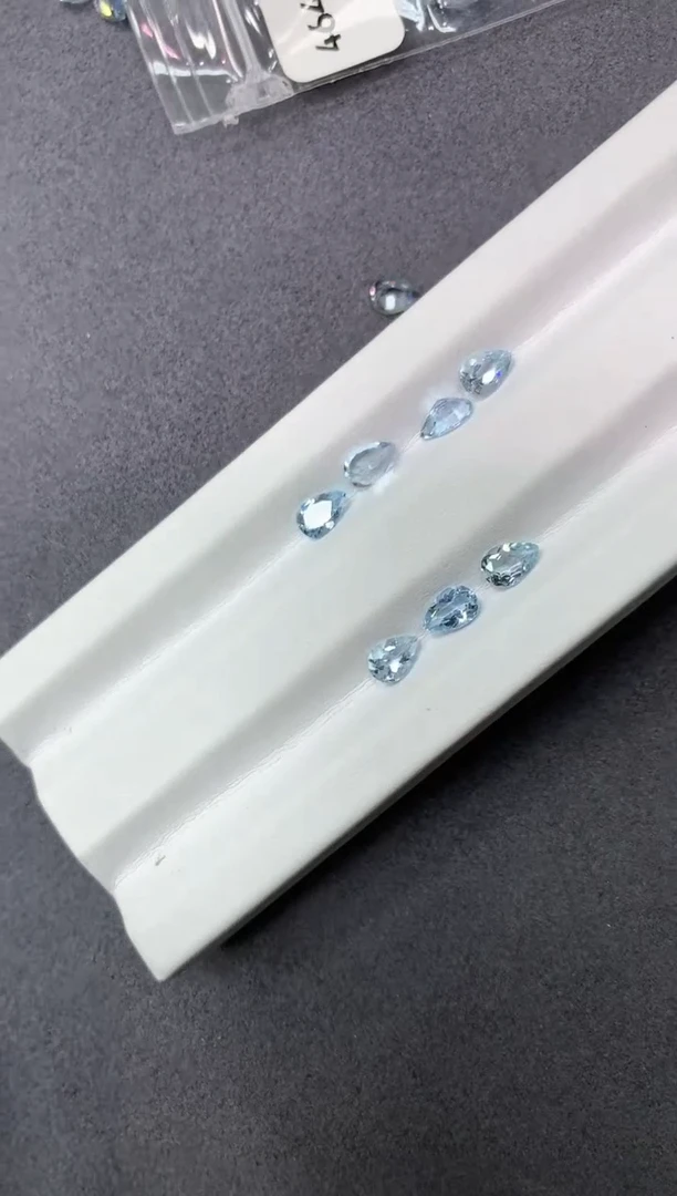 海蓝宝石裸石未镶嵌多样性发货一对2粒