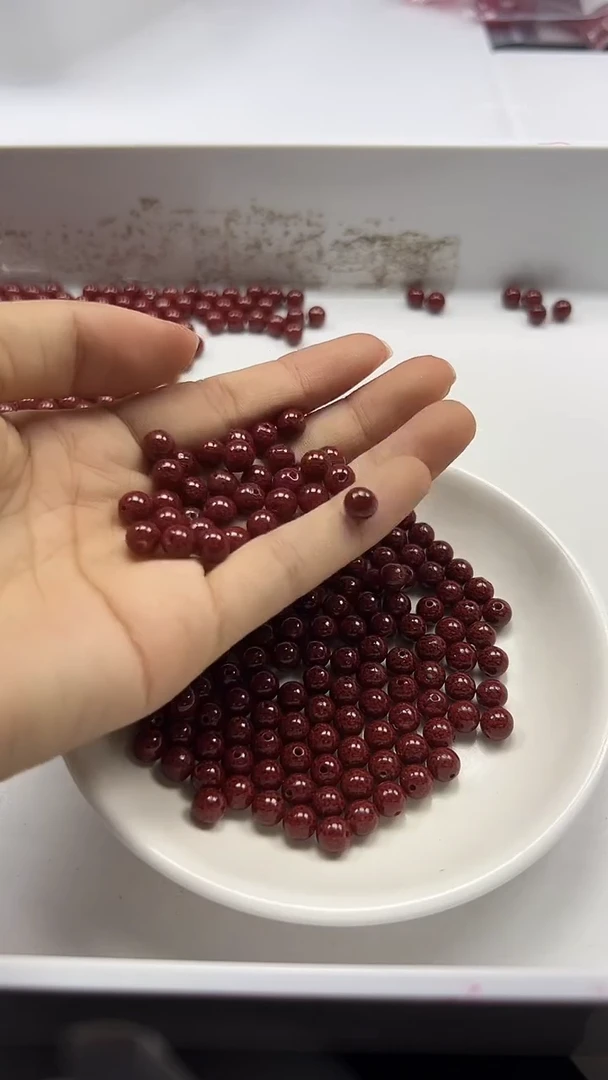 未镶嵌颈饰玛瑙/玉髓w1568晶体砂6mm*10颗