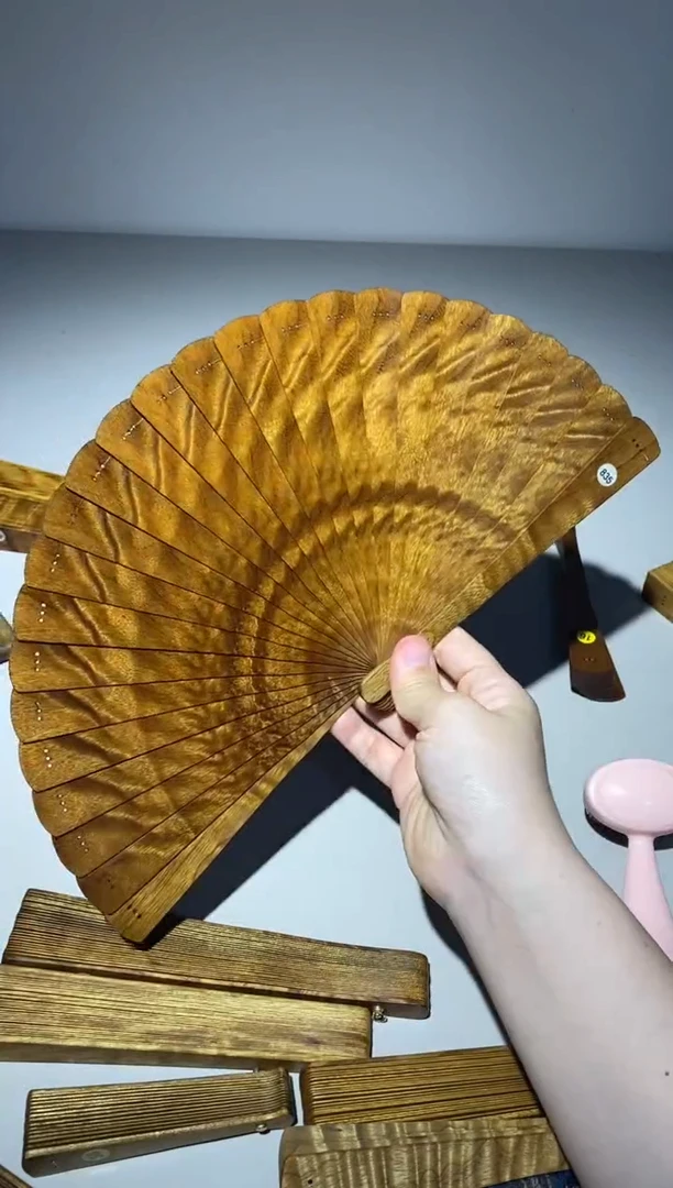 金丝楠18cm金丝楠木小叶桢楠扇835