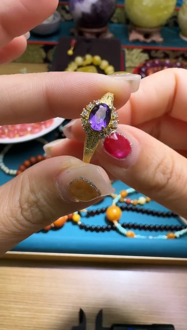 未镶嵌戒指紫晶多样性发一件 294