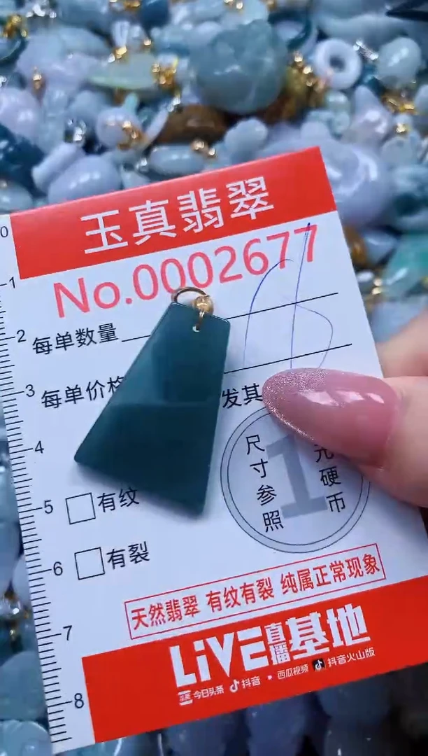 翡翠未镶嵌吊坠(不含链)2677