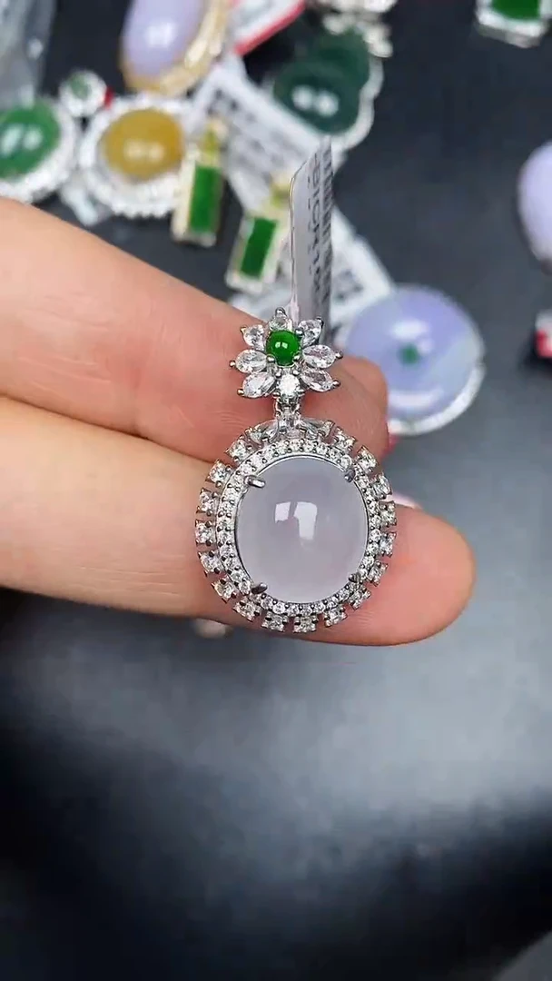 银S925镶嵌戒指翡翠3700