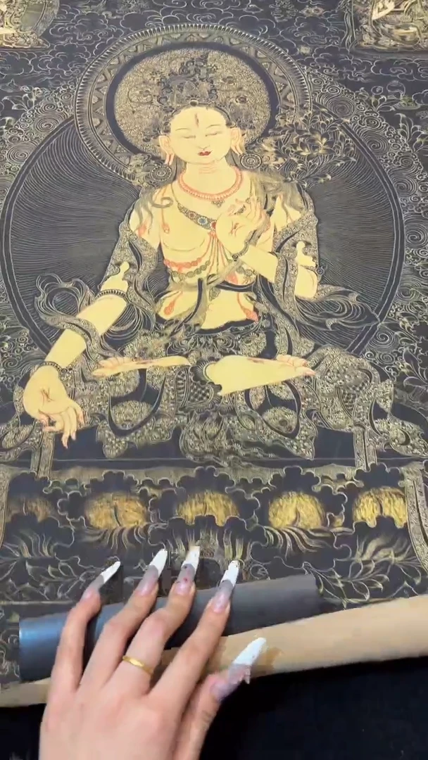 装裱画手绘唐卡藏艺阁 TK16003