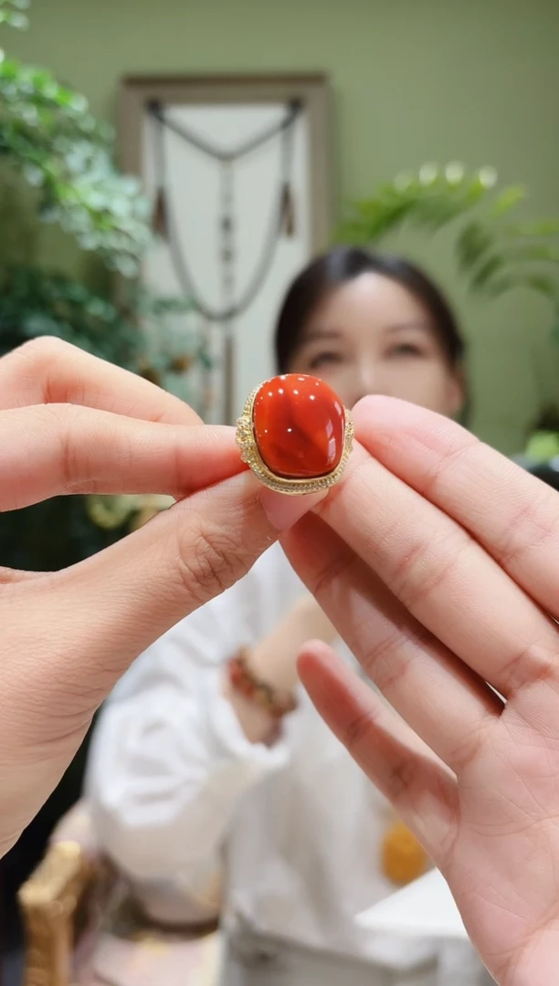 未镶嵌戒指南红玛瑙南红戒指Z多样性发货