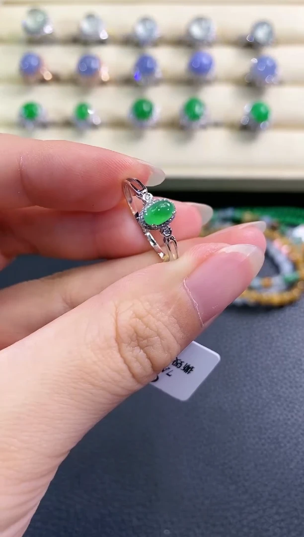 翡翠戒指18K金镶嵌春日珠宝 C2  多样性一件发