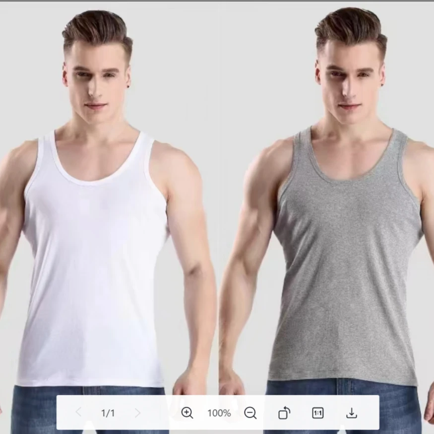 8190男士竹纤维背心