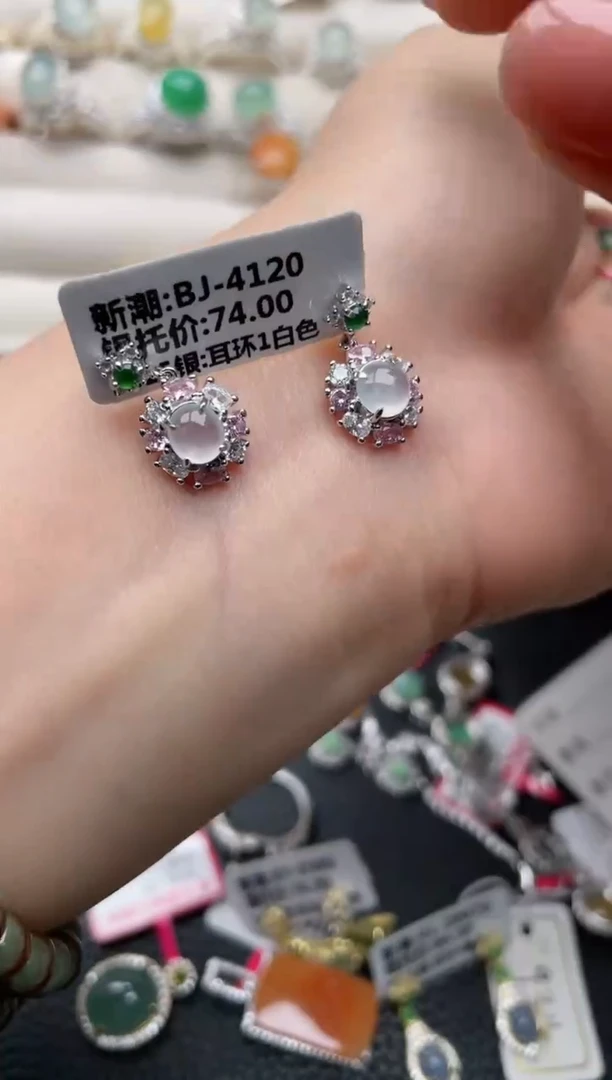 【闪购商品】翡翠戒指银S925镶嵌2222222222  63