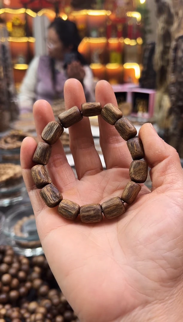 沉香手串棋楠东江绿单圈