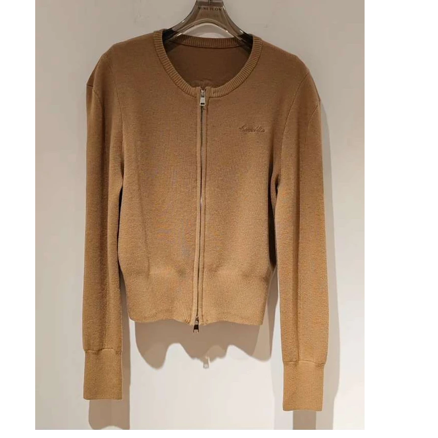 【NINI ICON商场同款清仓】秋冬棕色长袖开衫N47C08BWM22033