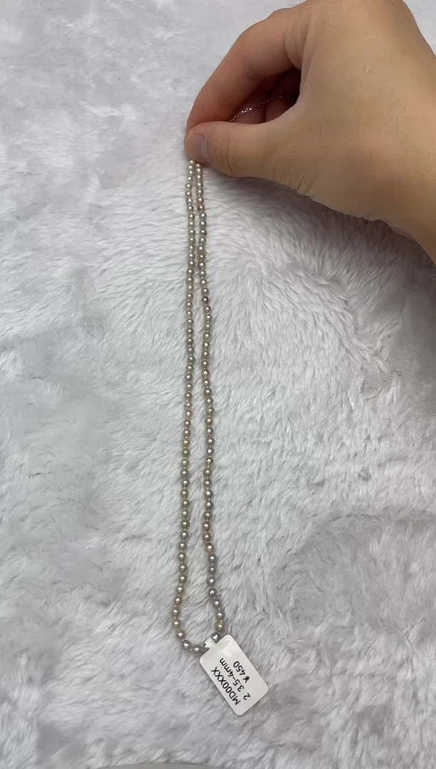 项链银S925镶嵌海水珍珠AK真多麻mm