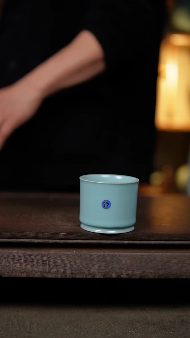 【闪购商品】杯仿古宋臻釉纯手工大容天杯大瑕