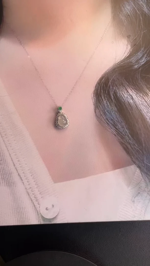 吊坠(不含链)银S925镶嵌翡翠1