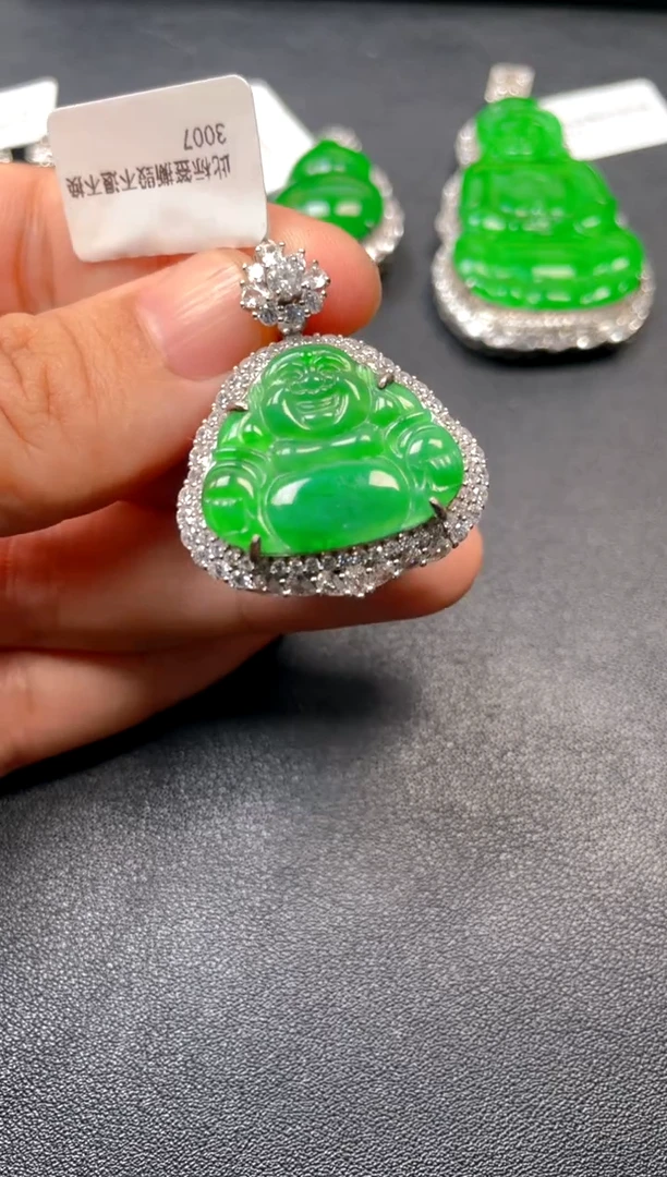 吊坠(不含链)银S925镶嵌翡翠吊坠