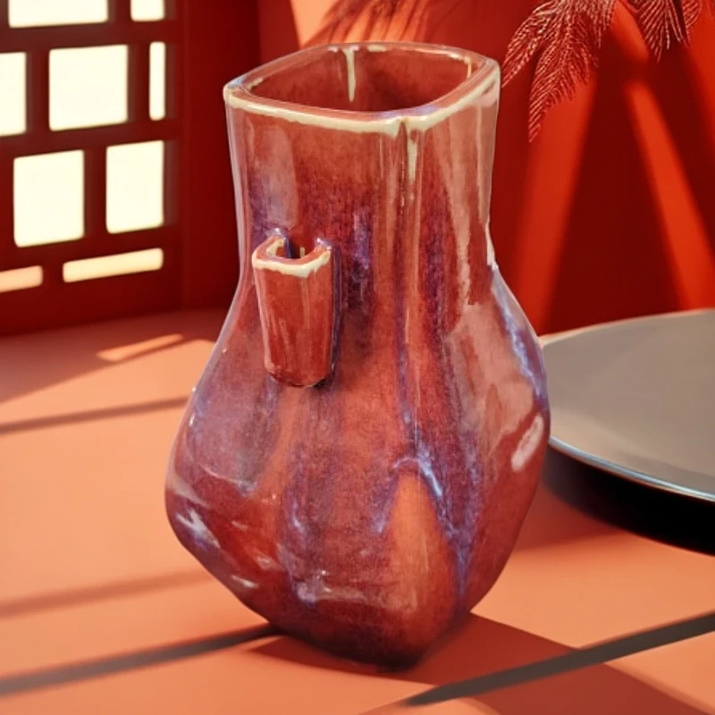 AB10017   清 郎窑红赏瓶