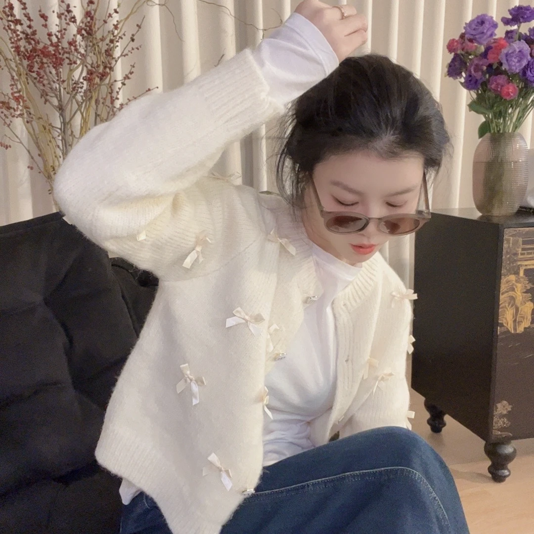 悦悦专属●简约蝴蝶结保暖外套S0672