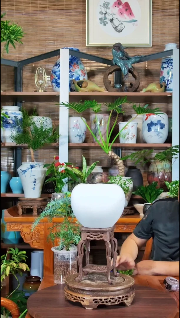 无花朵水之韵景德镇瓷器瓶