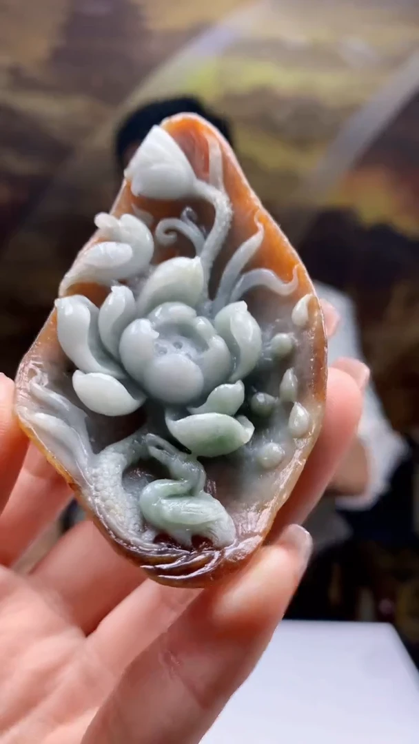 【闪购商品】定制翡翠未镶嵌1085ry-毛货挂件33