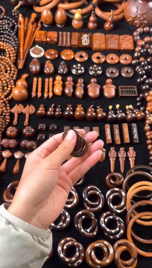 枣木雷击枣木玉化六七星乾坤圈1.5