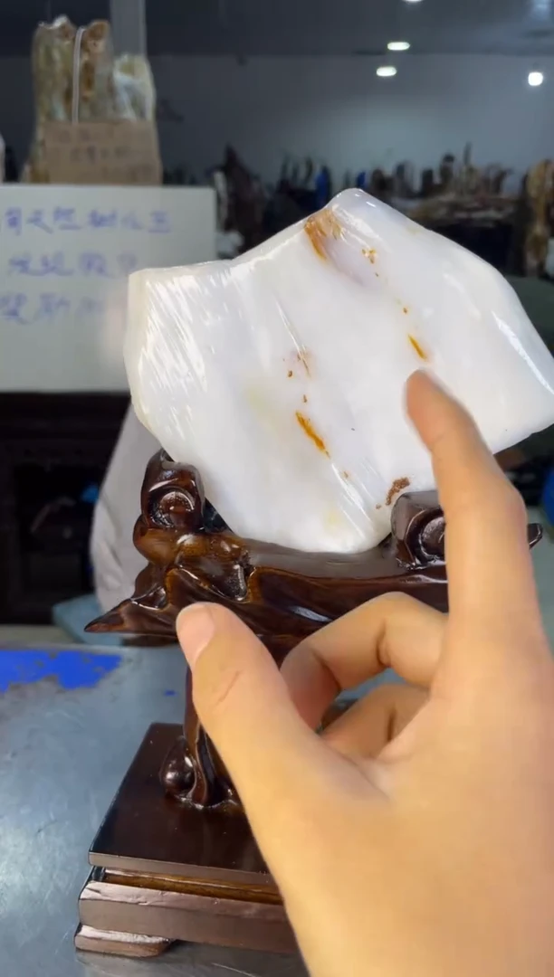未镶嵌摆件硅化玉4