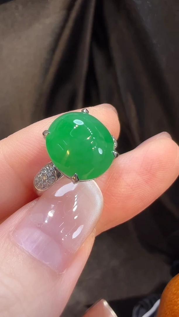 18K金镶嵌戒指翡翠L6戒指