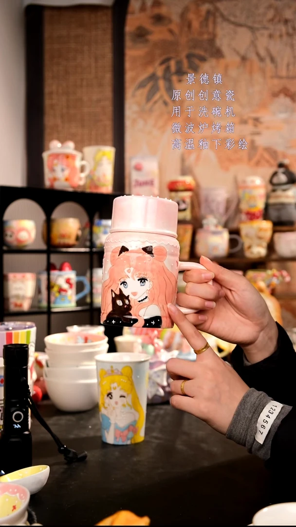 摆件陶旺的可以陶瓷手工手绘设计师款