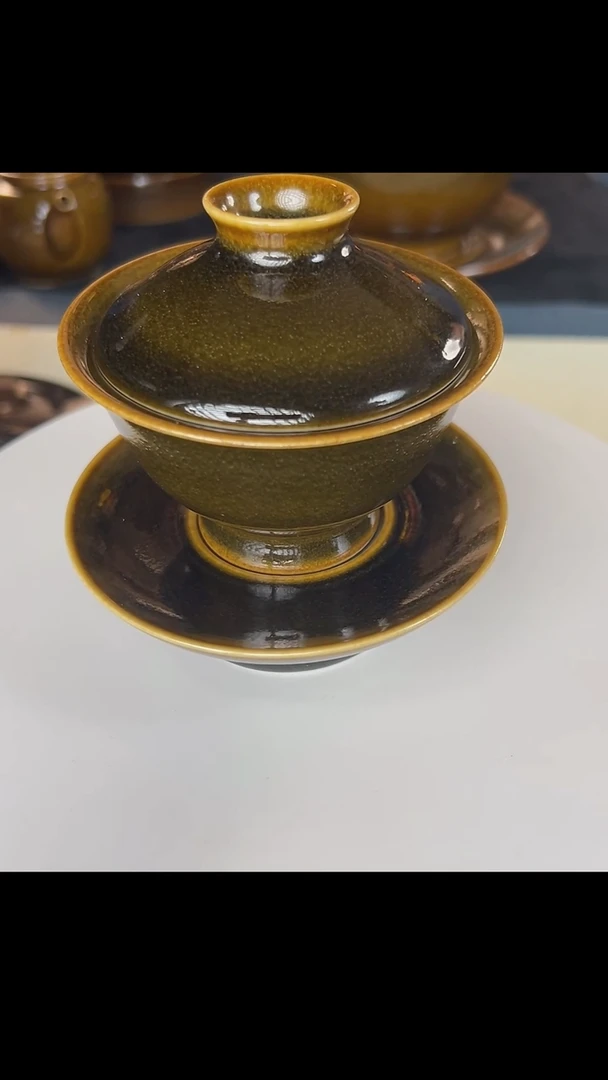 【闪购商品】手工盖碗，原矿釉煤窑烧制