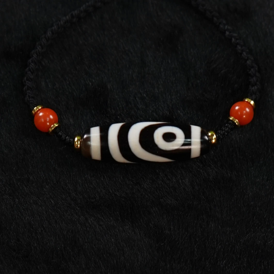 彩虹二眼珠珠爆砂玛瑙项链