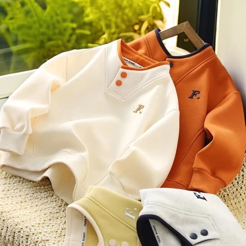 D男童卫衣春秋款2025新款时尚春装中大童春季炸街上衣打底衫洋气