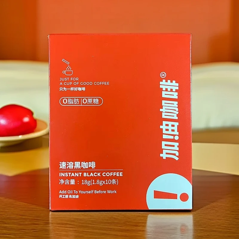 陆陆专属【25.05.07到期】加油咖啡速溶黑咖啡0脂0蔗糖18g*8盒