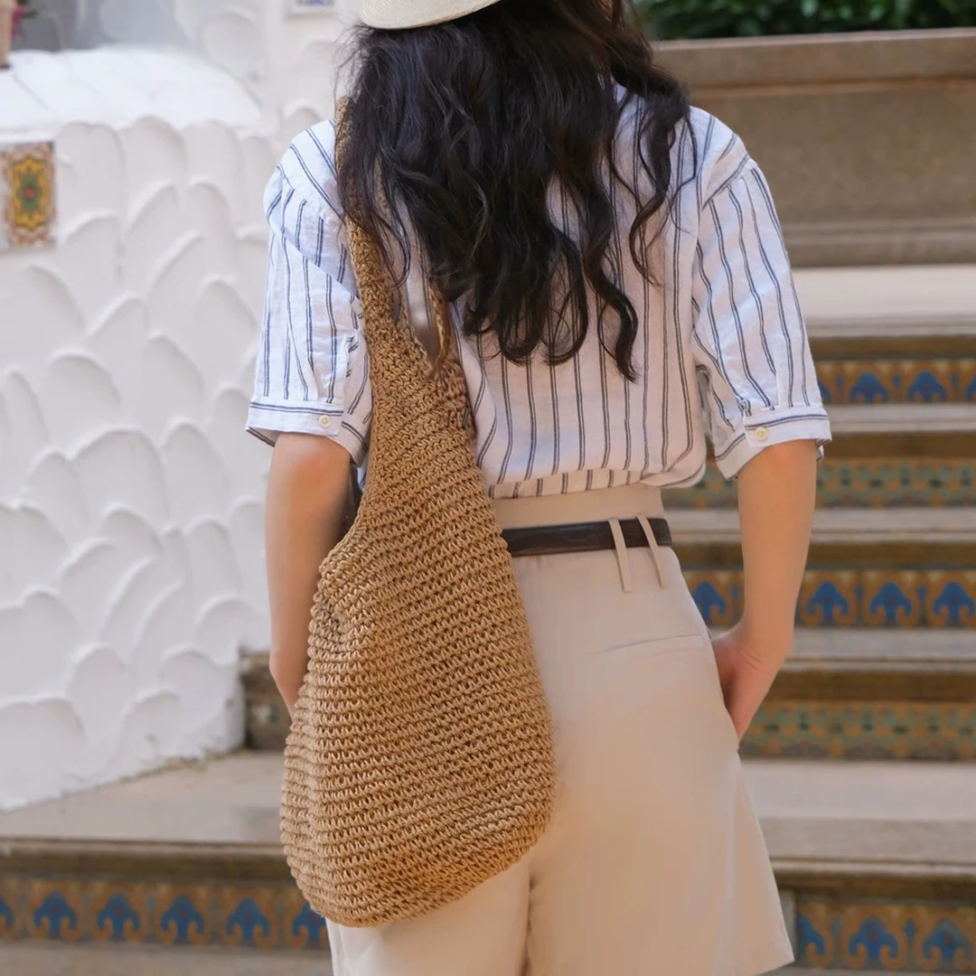 休闲慵懒草编包大容量编织包春夏旅游出行海边沙滩包单肩时尚女包