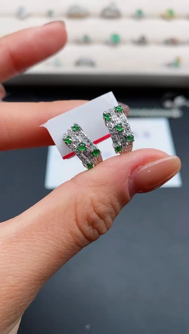 银S925镶嵌戒指翡翠77777777+2